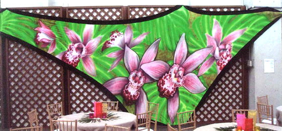 Rental store for BACKDROP TROPICAL FLOWER SPANDEX 18x33x2 in Fort Wayne IN